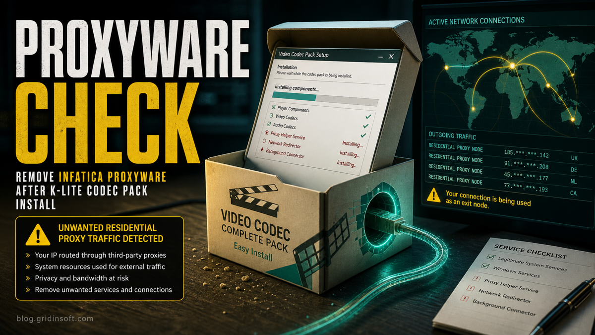 K-Lite Codec Pack Infatica Removal | Proxyware Check
