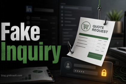 Fake LinkedIn purchase inquiry email shown as a business quote request used for credential theft.