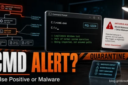 Win32:Malware-gen and Other:Malware-gen cmd.exe alert triage scene.