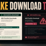 Fake MKVToolNix download page warning with official and unsafe domains