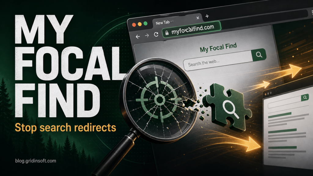 Myfocalfind.com browser redirect cleanup illustration.