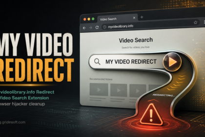 Browser search redirect trap for Myvideolibrary.info cleanup.