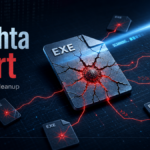 Neshta Alert poster showing infected EXE files during a malware scan.