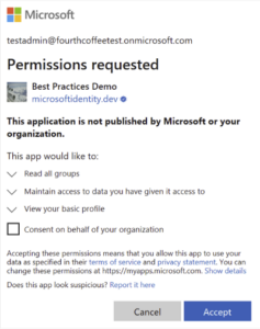 OAuth Consent Phishing: Revoke Malicious App Access 2 Microsoft example of an OAuth permission request window requiring user consent