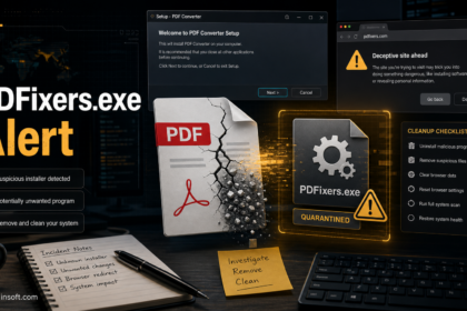 PDFixers.exe cleanup warning with quarantined converter file