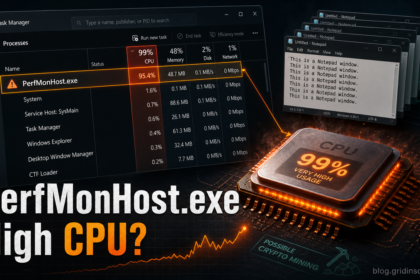 PerfMonHost.exe process using high CPU with possible miner activity