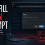 Suspicious polyfill.io login prompt on a website.