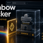 Rainbow Blocker browser extension trapped as adware cleanup warning.