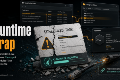 RuntimesHost.exe scheduled task and proxy malware cleanup warning