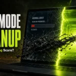 Safe Mode cleanup poster showing malware being pulled away from a blocked antivirus scan.