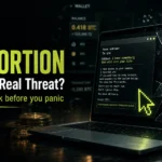 Sextortion scam or real threat warning poster