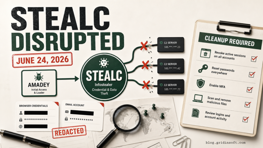 StealC and Amadey Operation Endgame disruption warning with cleanup required checklist