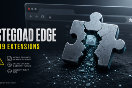 Cracked browser extension exposing hidden image payloads and session tokens in the StegoAd Edge campaign.