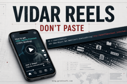 TikTok and Instagram Reels video lure telling Windows users to paste a PowerShell command that can lead to Vidar stealer