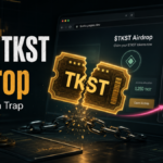 Fake TKST airdrop page pulling a wallet approval into a danger zone