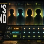 Types of hackers shown as a suspect lineup with intent, consent, and risk labels.
