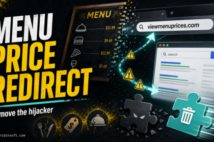 Viewmenuprices.com browser redirect cleanup illustration.