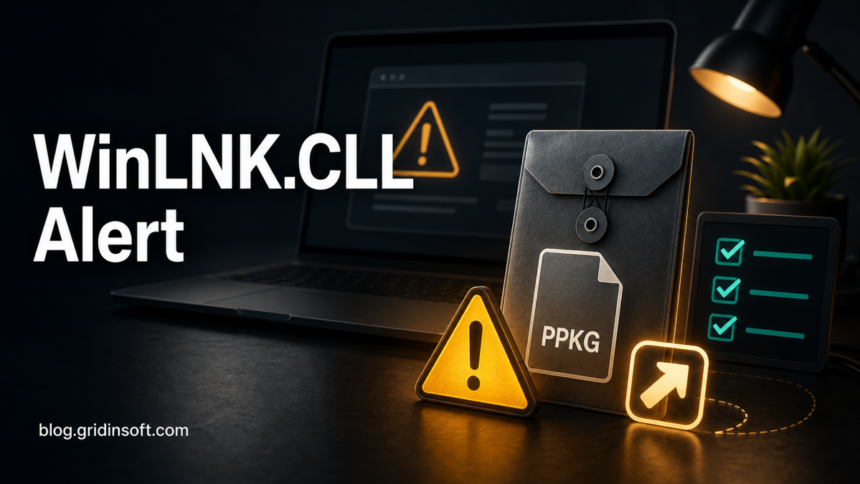 Trojan:Win32/WinLNK.CLL!MTB 1 WinLNK.CLL alert over a recovery package verification scene
