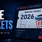 Fake World Cup 2026 ticket website warning poster.