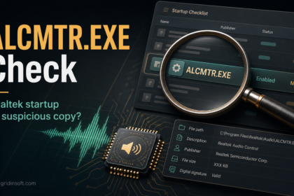 ALCMTR.EXE startup entry being checked for Realtek driver path and signature