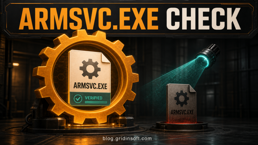 armsvc.exe Adobe service path and signature check