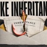 Fake inheritance letter caught on a hook with the words Fake Inheritance.