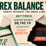 Bittrex balance recovery email splitting into a safe manual login path and a risky wallet authorization trap.