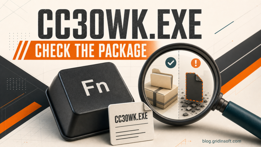 cc30wk.exe package verification with an Fn key and magnifying glass