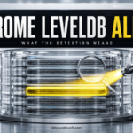 Antivirus detection highlighting a suspicious record in Chrome LevelDB storage