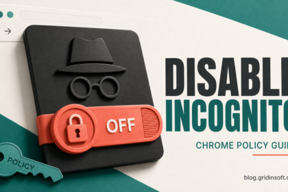 Chrome Incognito mode disabled by an administrator policy toggle.