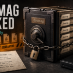 Doommageddon ransomware recovery warning showing .doomag files, a locked vault, README_DECRYPT.txt, and safe restore planning.