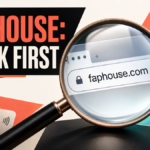 Magnifying lens checking faphouse.com before a download or payment.