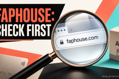Magnifying lens checking faphouse.com before a download or payment.