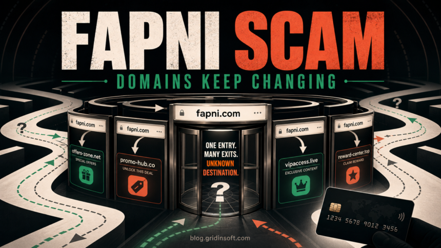 Fapni Scam: Why the Redirect Domain Keeps Changing 1 Fapni scam gateway leading to multiple changing destination domains.