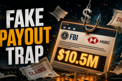 Fake FBI and HSBC payout email caught on a phishing hook with a $10.5 million promise.