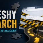 Freshy Search browser hijacker blocking a browser search page.