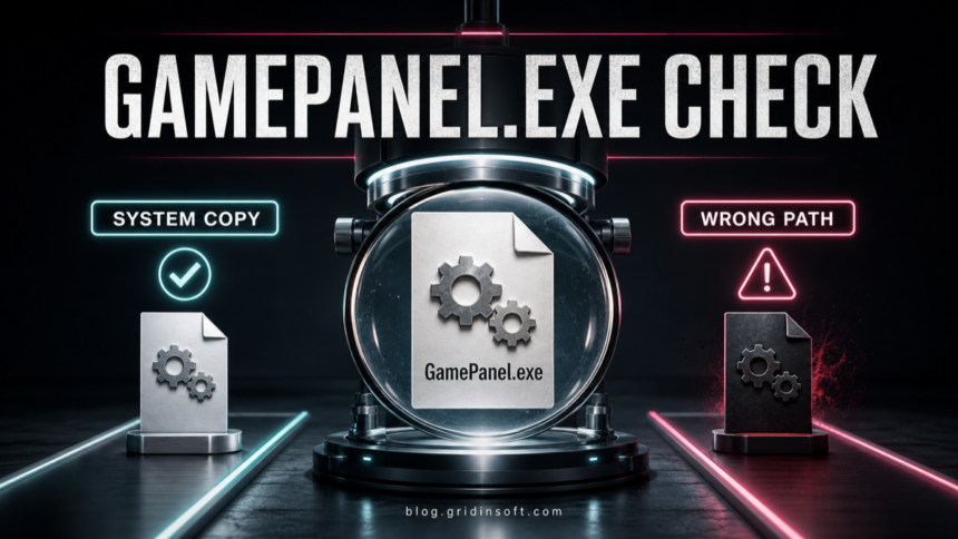 GamePanel.exe: Legitimate Windows File or Malware? 1 GamePanel.exe system copy and wrong-path copy under a forensic check.