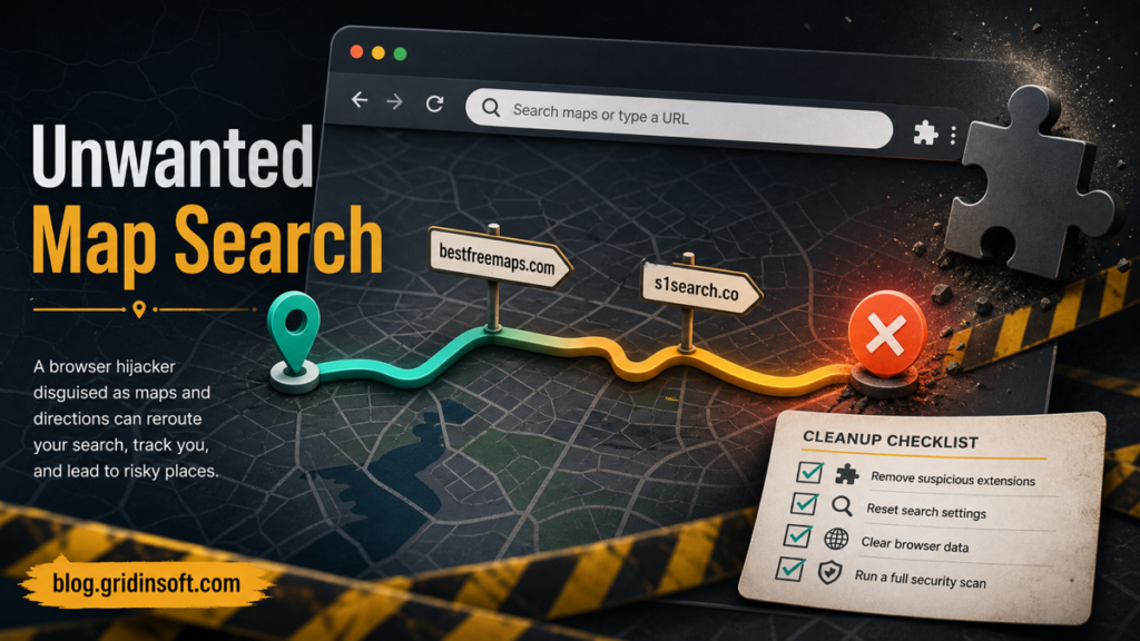 Get Maps and Driving Directions hijacker route blocked before s1search.co.