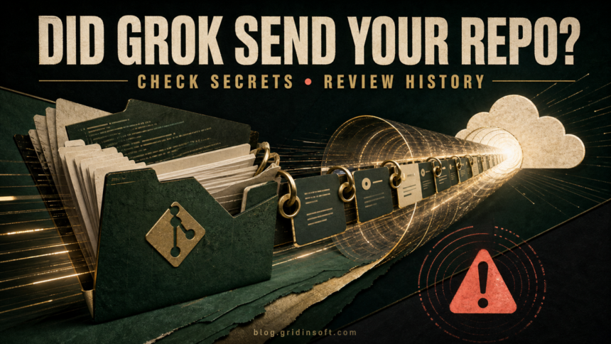 Grok Build repository upload sending tracked files and Git history to cloud storage.