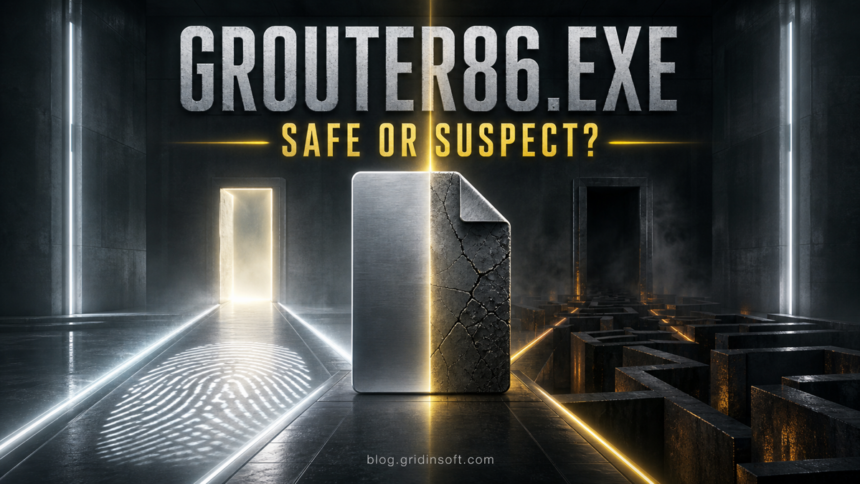GRouter86.exe safety decision between a verified signed copy and an unexpected suspicious copy.