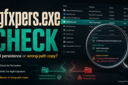 igfxpers.exe startup entry checked by file path and Intel signature