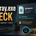 igfxtray.exe startup safety check with trusted path, signature, and suspicious copy warning