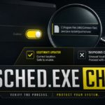Startup Apps screen checking the jusched.exe Java Update Scheduler file path.
