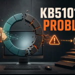 KB5101650 update progress ring breaking beside a recovery warning