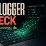 Keylogger check before password reset with suspicious keyboard activity and investigation checklist.