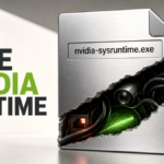 A fake NVIDIA runtime file split open to reveal remote-control cables and a camera
