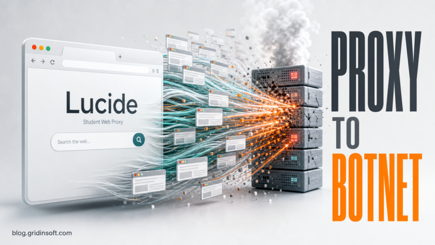 Lucide Proxy browser tabs flooding a server as the proxy becomes a botnet