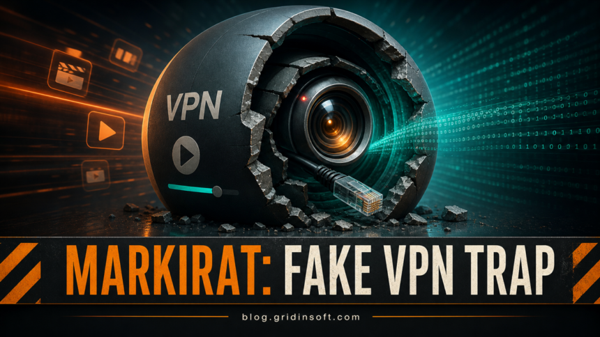 MarkiRAT Malware Removal: Fake VPNs and svehost.exe 1 Cracked fake VPN player revealing the surveillance lens behind MarkiRAT malware.