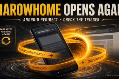 A phone caught in a repeating Marowhome.com browser redirect loop.