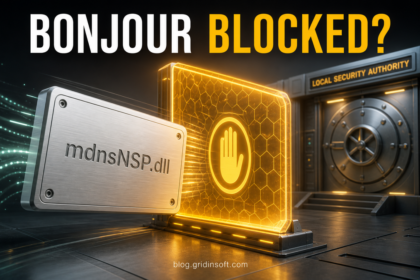 Bonjour mdnsNSP.dll stopped by Local Security Authority protection on Windows.